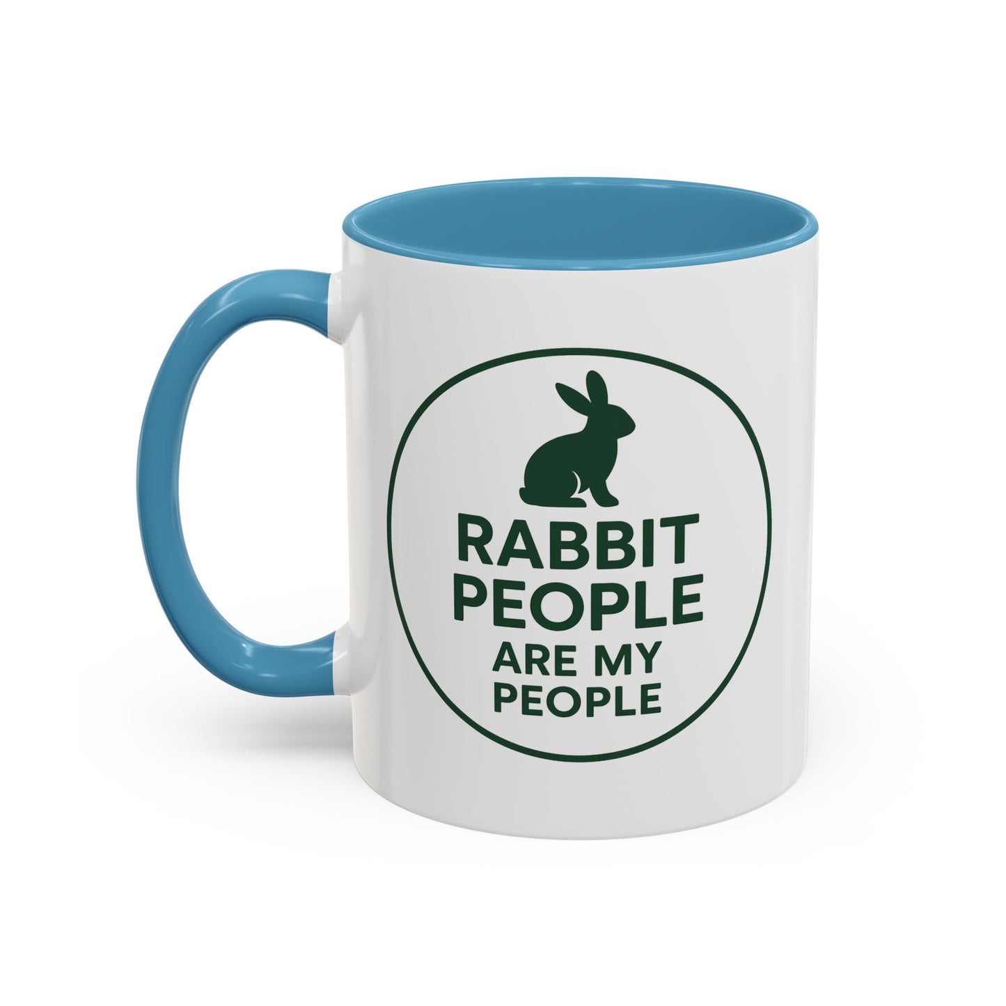 Rabbit People Are My People Ceramic Mug – Multiple Accent Colors Coffee Mug - Two Sizes: 11 oz & 15 oz