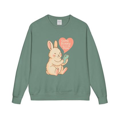 Some Bunny Calls Me Mom Sweatshirt – Cozy Bun Mom Rabbit Crewneck  | Gift for Mothers