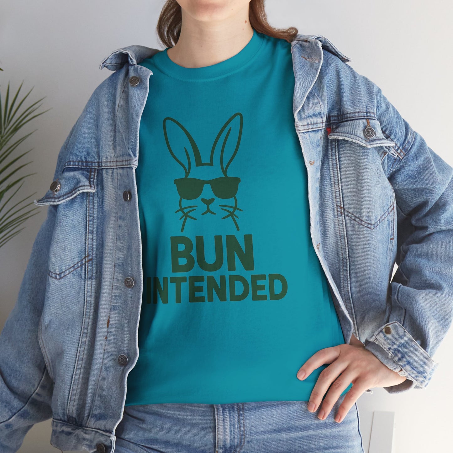 Bun Intended Rabbit in Sunglasses T-Shirt – Unisex Graphic Bunny Tee - Humorous Pun Shirt