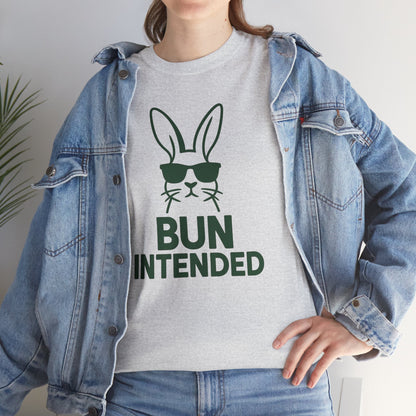 Bun Intended Rabbit in Sunglasses T-Shirt – Unisex Graphic Bunny Tee - Humorous Pun Shirt