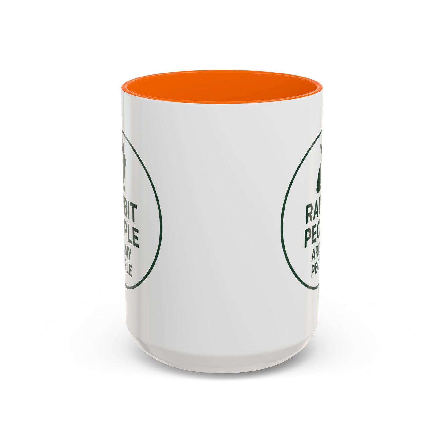 Rabbit People Are My People Ceramic Mug – Multiple Accent Colors Coffee Mug - Two Sizes: 11 oz & 15 oz