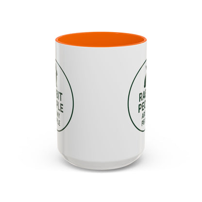 Rabbit People Are My People Ceramic Mug – Multiple Accent Colors Coffee Mug - Two Sizes: 11 oz & 15 oz