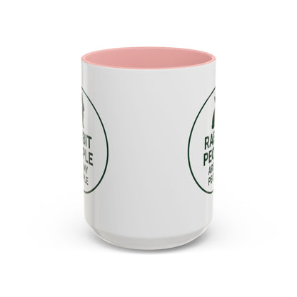 Rabbit People Are My People Ceramic Mug – Multiple Accent Colors Coffee Mug - Two Sizes: 11 oz & 15 oz