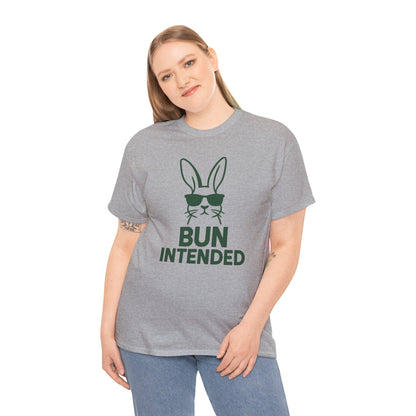 Bun Intended Rabbit in Sunglasses T-Shirt – Unisex Graphic Bunny Tee - Humorous Pun Shirt