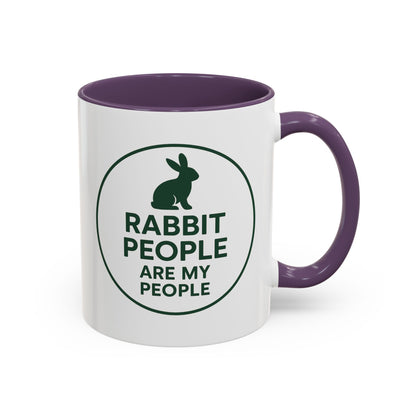 Rabbit People Are My People Ceramic Mug – Multiple Accent Colors Coffee Mug - Two Sizes: 11 oz & 15 oz