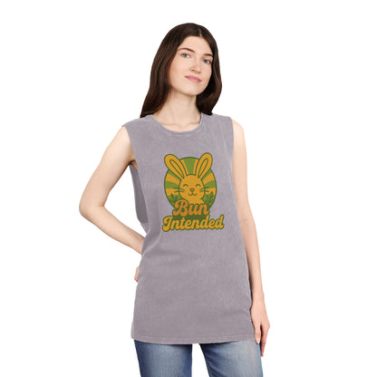 Stonewash Bun Intended Tank Top - Retro Graphic Tee - Vintage Casual Summer Wear - Gift for Rabbit Lovers - Everyday Style