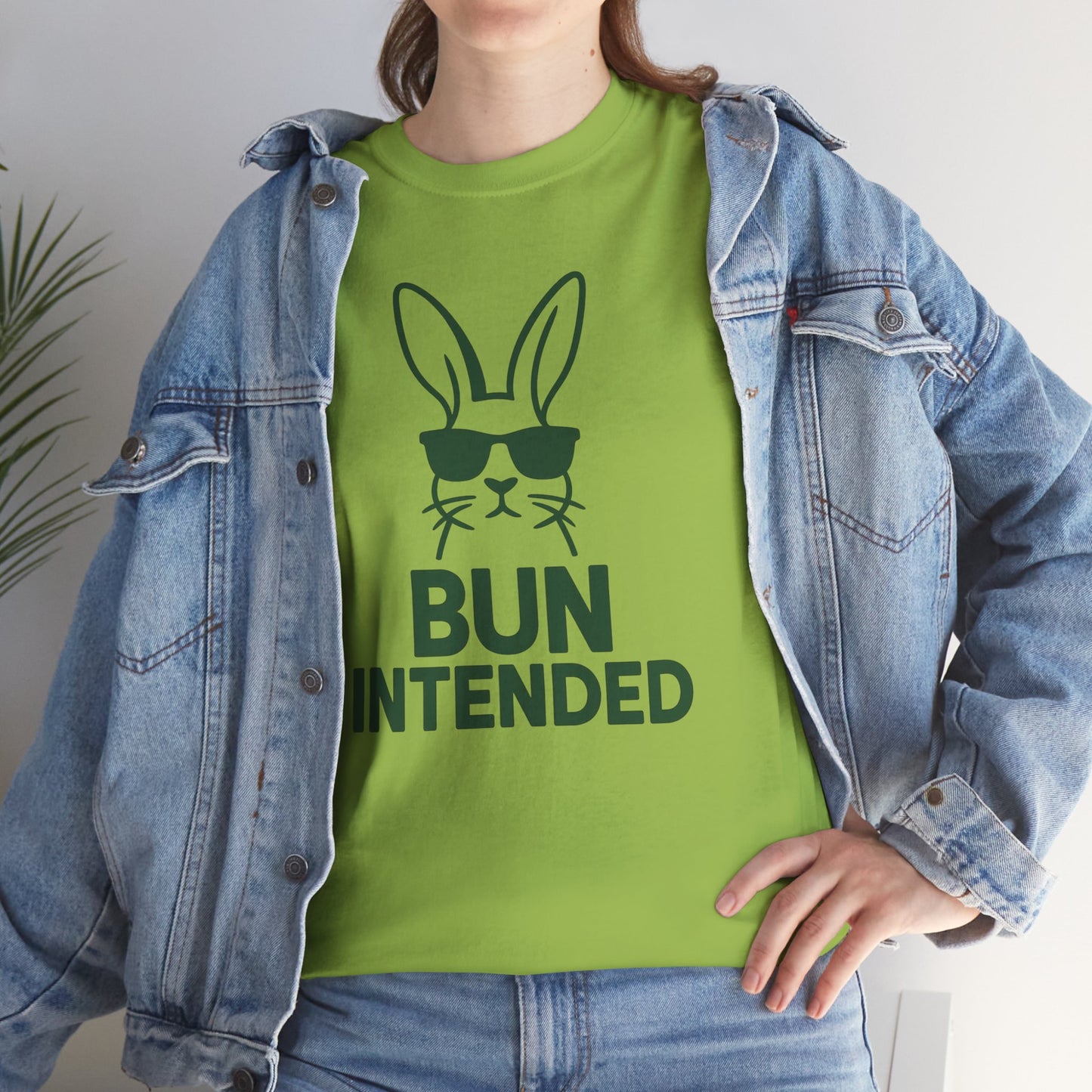 Bun Intended Rabbit in Sunglasses T-Shirt – Unisex Graphic Bunny Tee - Humorous Pun Shirt
