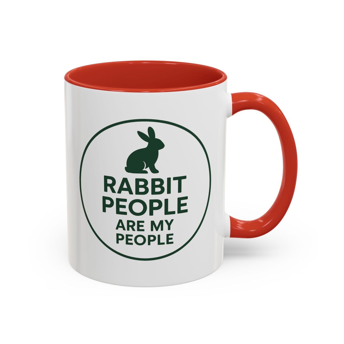 Rabbit People Are My People Ceramic Mug – Multiple Accent Colors Coffee Mug - Two Sizes: 11 oz & 15 oz