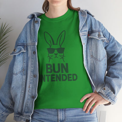 Bun Intended Rabbit in Sunglasses T-Shirt – Unisex Graphic Bunny Tee - Humorous Pun Shirt