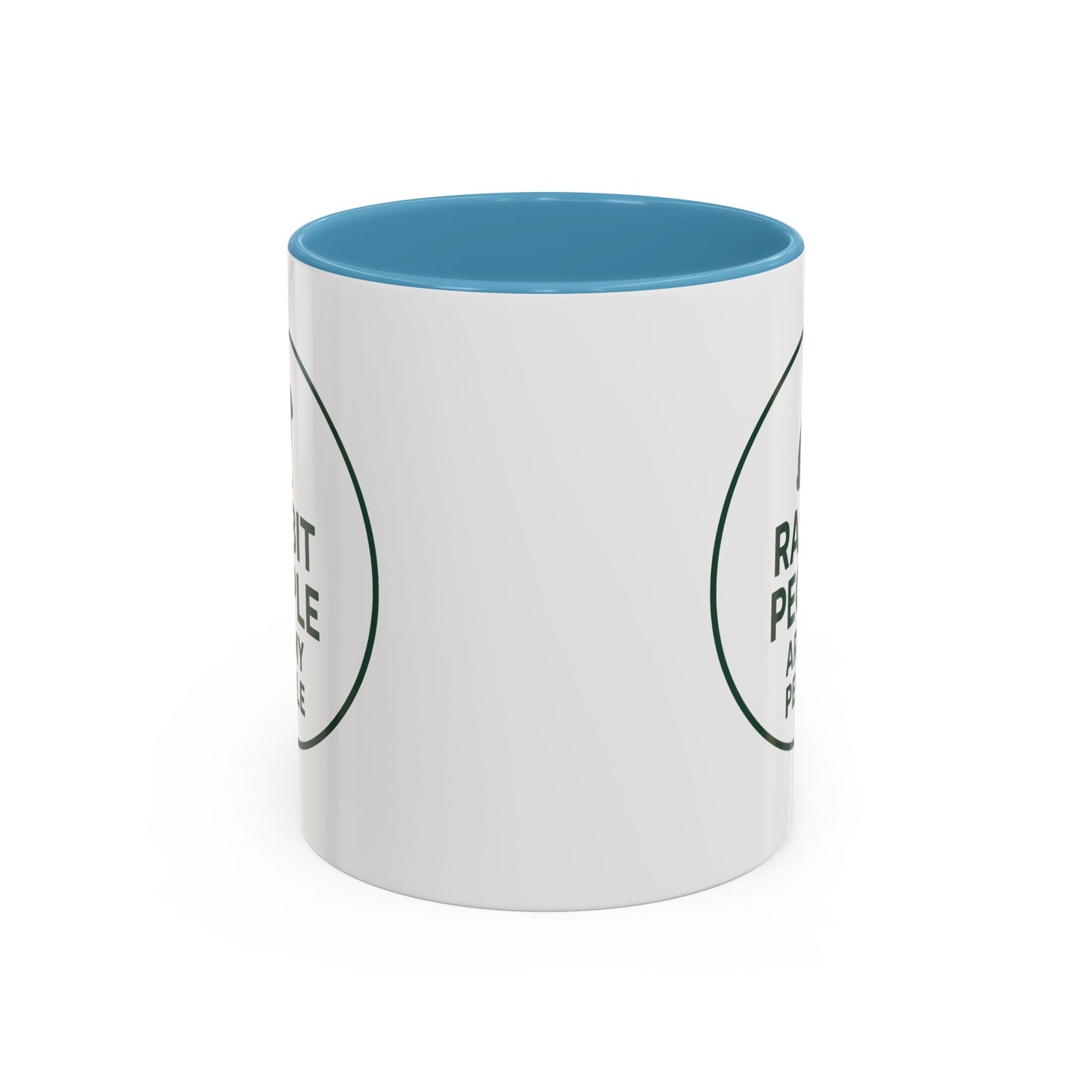 Rabbit People Are My People Ceramic Mug – Multiple Accent Colors Coffee Mug - Two Sizes: 11 oz & 15 oz