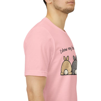 "I Show My Buns in Public" T-Shirt – Rabbit Show Exhibitor Tee | Funny Unisex Bunny Apparel