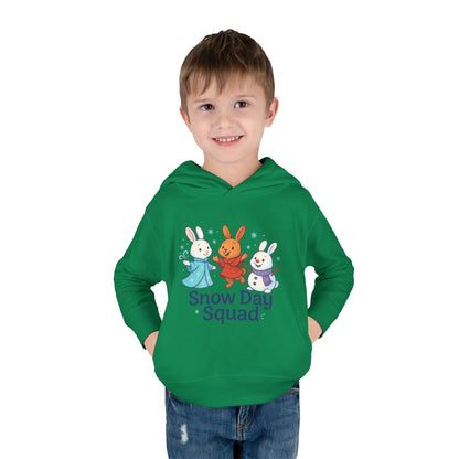 Snow Day Squad Toddler Hoodie – Winter Bunny Sweatshirt for Kids | Cozy Youth Rabbit Apparel | Cold Weather Buns