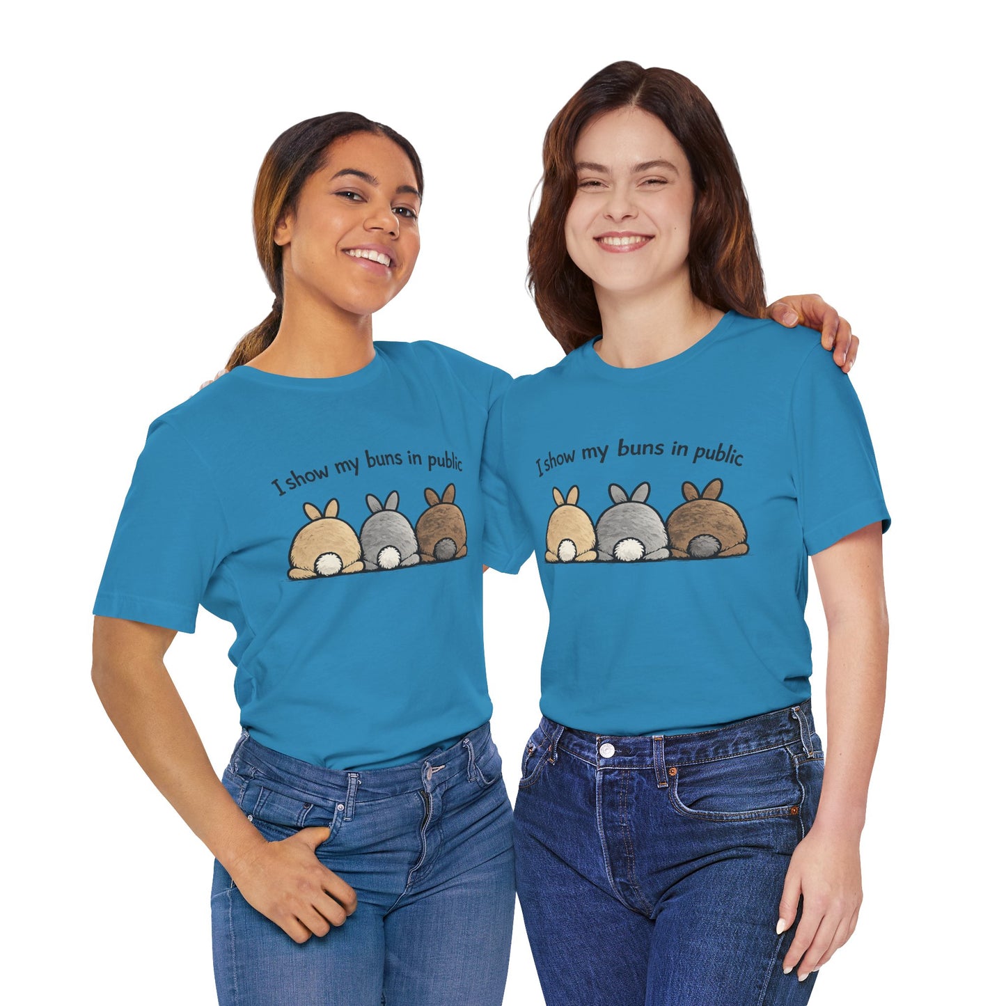 "I Show My Buns in Public" T-Shirt – Rabbit Show Exhibitor Tee | Funny Unisex Bunny Apparel