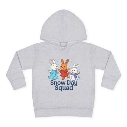 Snow Day Squad Toddler Hoodie – Winter Bunny Sweatshirt for Kids | Cozy Youth Rabbit Apparel | Cold Weather Buns