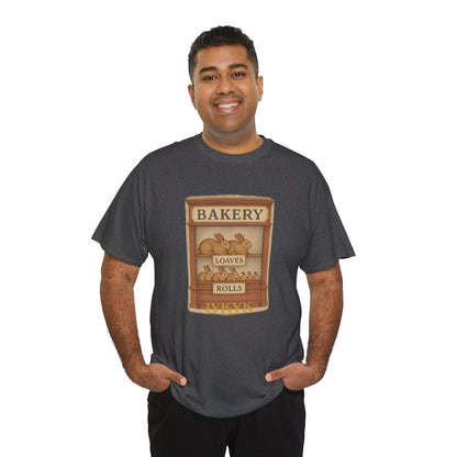 Loaves, Rolls & IYKYK – Bunny Bakery Tee - Unisex Short Sleeve - Vintage Bakery Shirt - Baking & Rabbit Lover Apparel