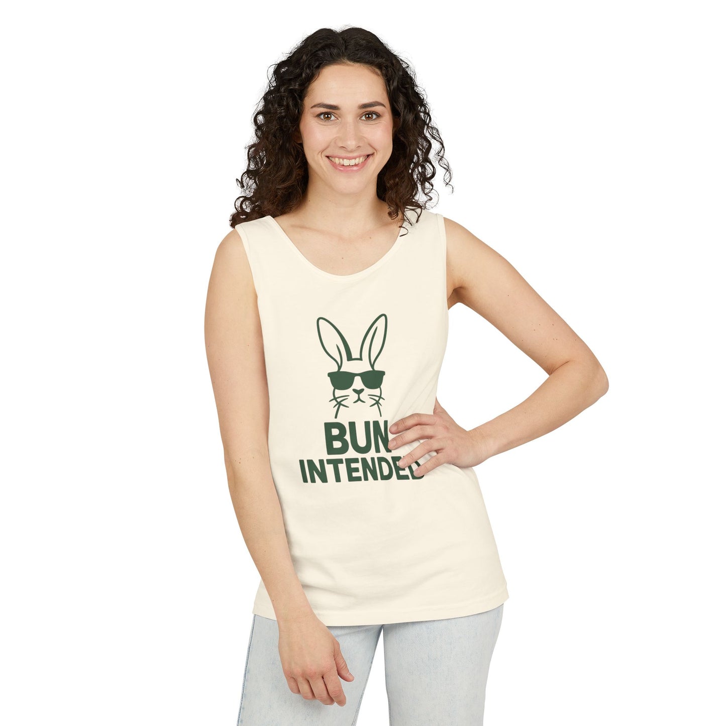 “Bun Intended” Funny Rabbit Tank Top – Unisex Summer Bunny Shirt