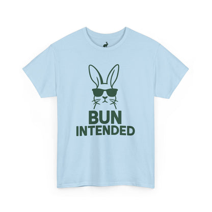 Bun Intended Rabbit in Sunglasses T-Shirt – Unisex Graphic Bunny Tee - Humorous Pun Shirt