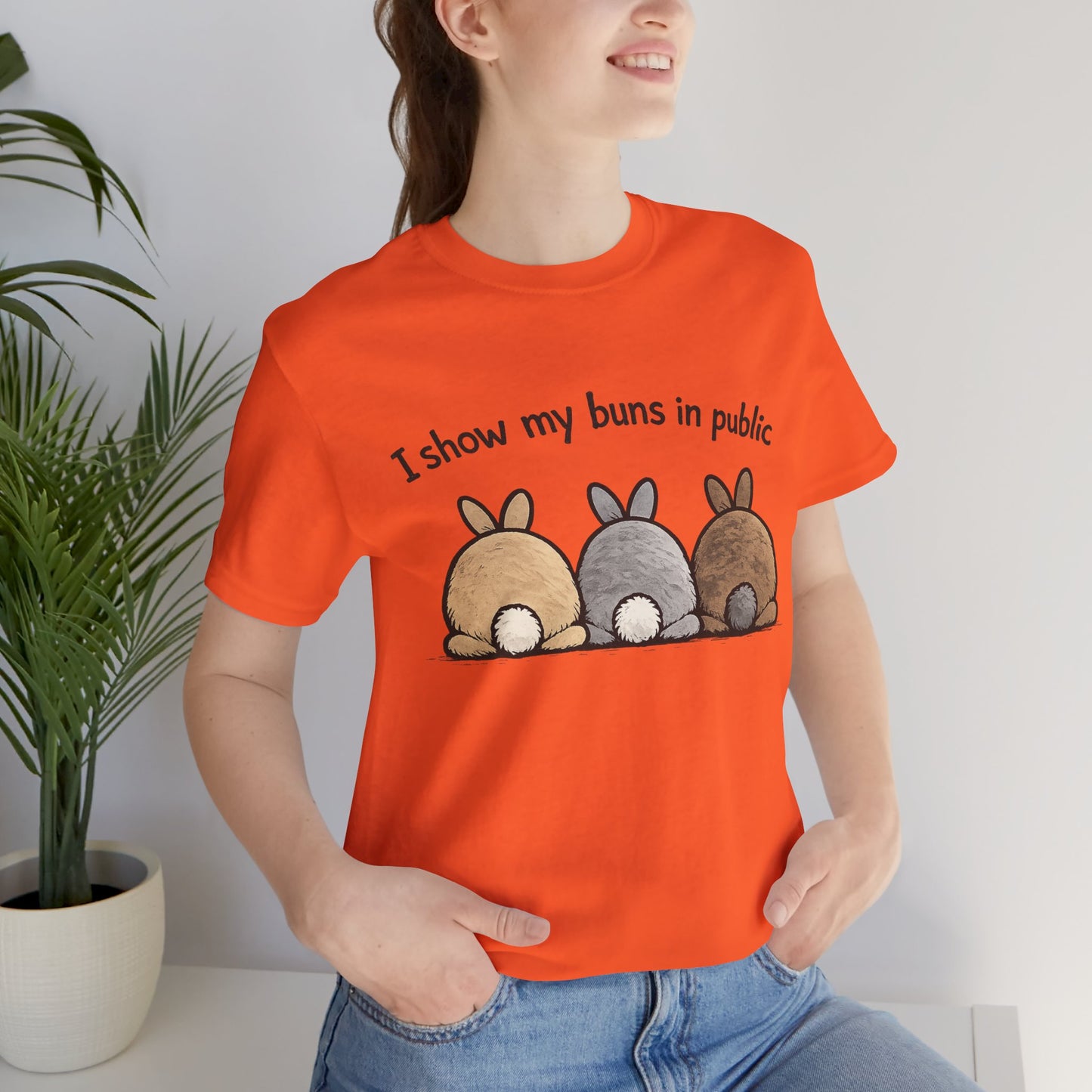 "I Show My Buns in Public" T-Shirt – Rabbit Show Exhibitor Tee | Funny Unisex Bunny Apparel