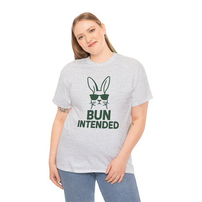 Bun Intended Rabbit in Sunglasses T-Shirt – Unisex Graphic Bunny Tee - Humorous Pun Shirt