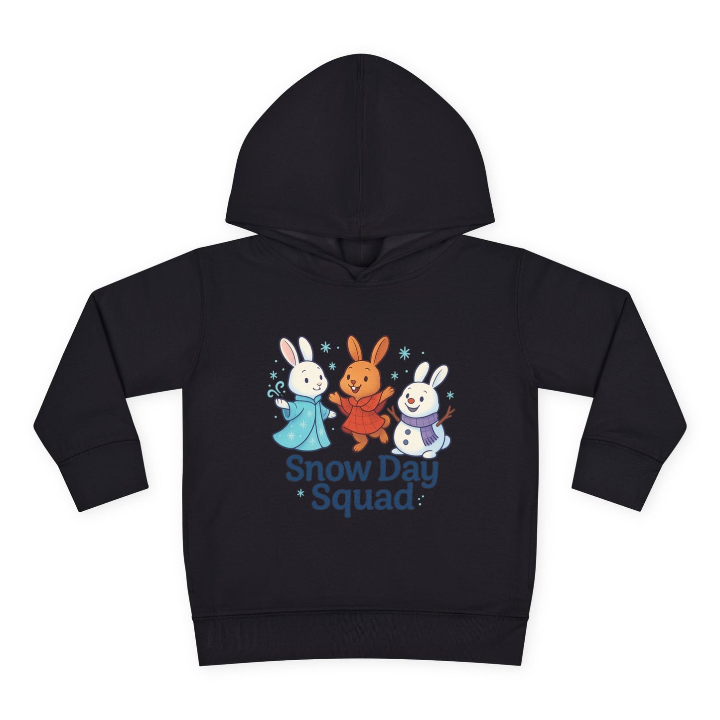 Snow Day Squad Toddler Hoodie – Winter Bunny Sweatshirt for Kids | Cozy Youth Rabbit Apparel | Cold Weather Buns