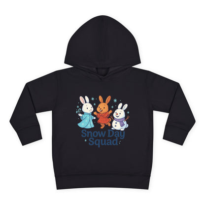 Snow Day Squad Toddler Hoodie – Winter Bunny Sweatshirt for Kids | Cozy Youth Rabbit Apparel | Cold Weather Buns
