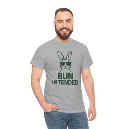 Bun Intended Rabbit in Sunglasses T-Shirt – Unisex Graphic Bunny Tee - Humorous Pun Shirt