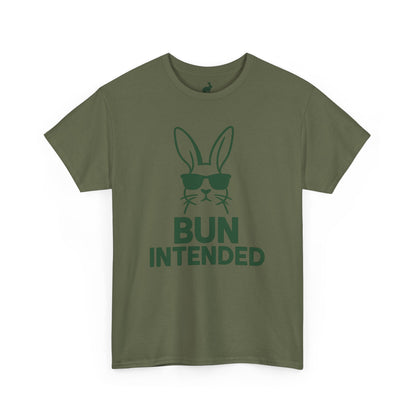 Bun Intended Rabbit in Sunglasses T-Shirt – Unisex Graphic Bunny Tee - Humorous Pun Shirt