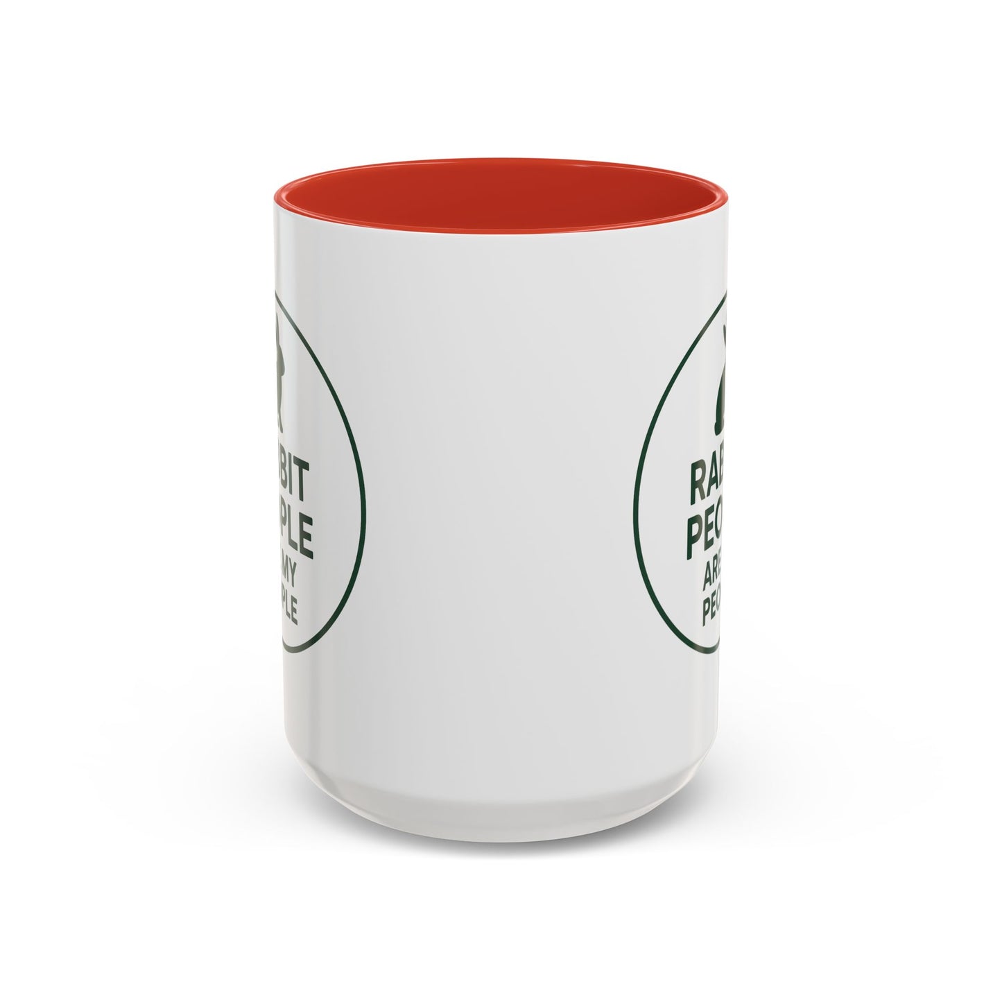 Rabbit People Are My People Ceramic Mug – Multiple Accent Colors Coffee Mug - Two Sizes: 11 oz & 15 oz