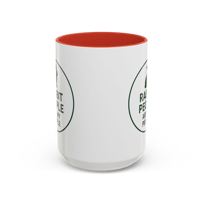 Rabbit People Are My People Ceramic Mug – Multiple Accent Colors Coffee Mug - Two Sizes: 11 oz & 15 oz