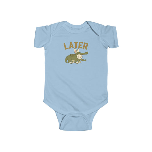Later Gator Rabbit Infant Onesie – Funny Bunny Baby Bodysuit - Bun Lover Shower Gift