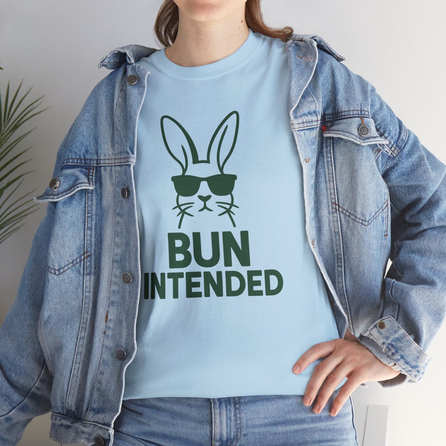 Bun Intended Rabbit in Sunglasses T-Shirt – Unisex Graphic Bunny Tee - Humorous Pun Shirt