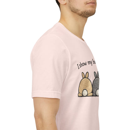"I Show My Buns in Public" T-Shirt – Rabbit Show Exhibitor Tee | Funny Unisex Bunny Apparel