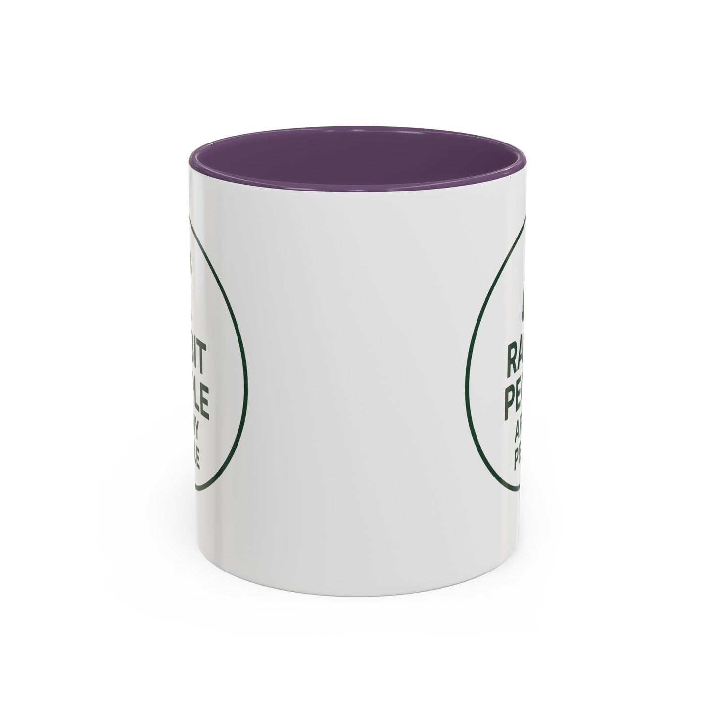 Rabbit People Are My People Ceramic Mug – Multiple Accent Colors Coffee Mug - Two Sizes: 11 oz & 15 oz