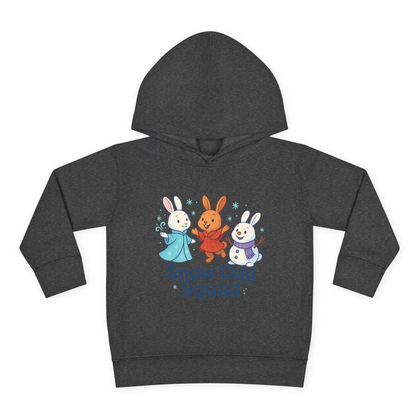Snow Day Squad Toddler Hoodie – Winter Bunny Sweatshirt for Kids | Cozy Youth Rabbit Apparel | Cold Weather Buns
