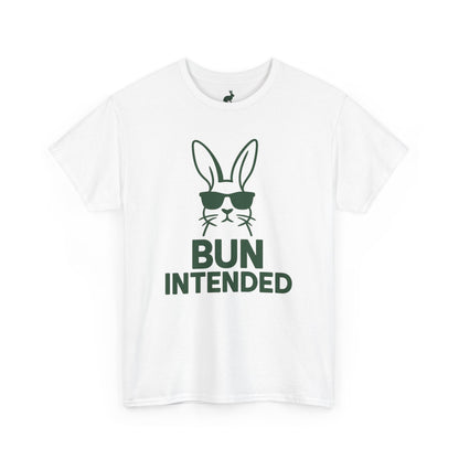 Bun Intended Rabbit in Sunglasses T-Shirt – Unisex Graphic Bunny Tee - Humorous Pun Shirt