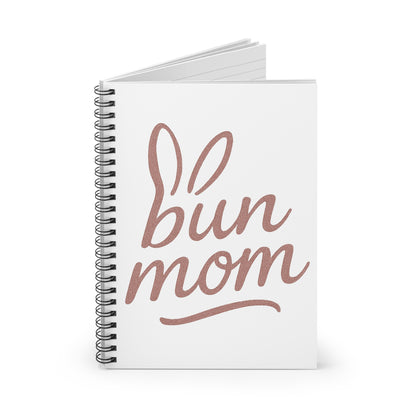 Bun Mom Spiral Notebook – Bunny Ear Script Journal - Gift for Rabbit Owners - Animal Journal