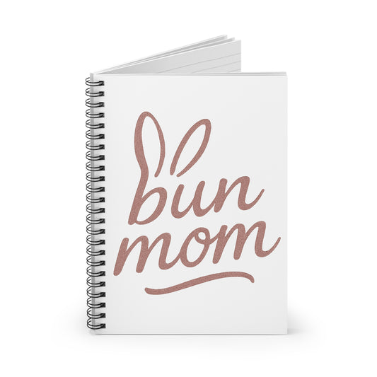 Bun Mom Spiral Notebook – Bunny Ear Script Journal - Gift for Rabbit Owners - Animal Journal