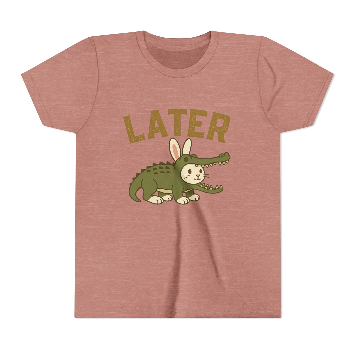 Later Gator Bunny Tee – Cute Youth Short Sleeve - Kids Rabbit T-Shirt - Funny Graphic Children's Shirt