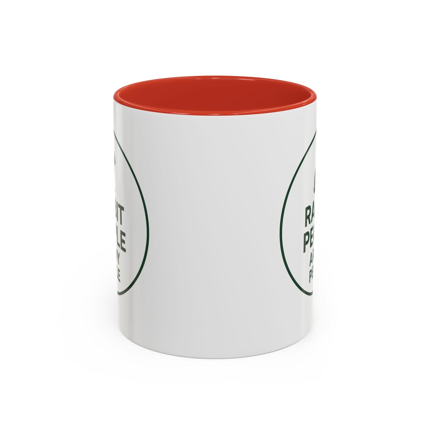Rabbit People Are My People Ceramic Mug – Multiple Accent Colors Coffee Mug - Two Sizes: 11 oz & 15 oz