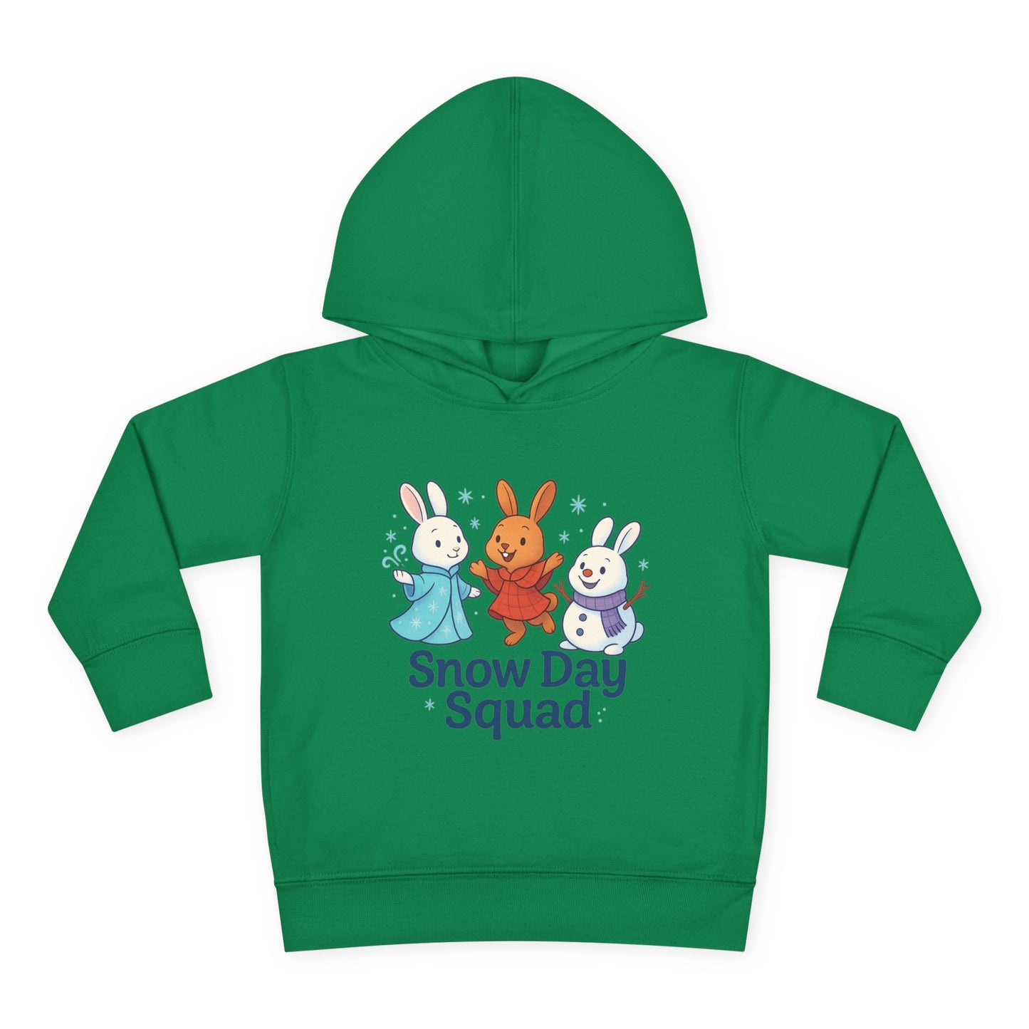 Snow Day Squad Toddler Hoodie – Winter Bunny Sweatshirt for Kids | Cozy Youth Rabbit Apparel | Cold Weather Buns