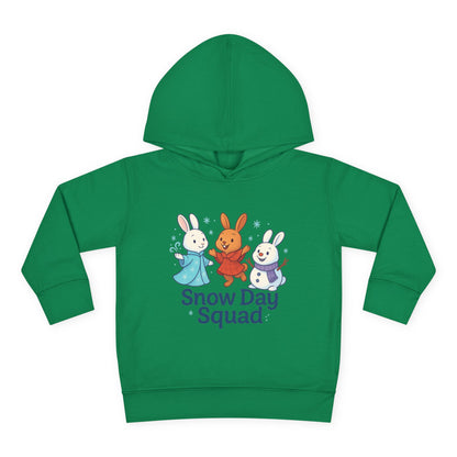 Snow Day Squad Toddler Hoodie – Winter Bunny Sweatshirt for Kids | Cozy Youth Rabbit Apparel | Cold Weather Buns