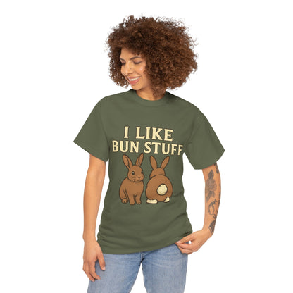 I Like Bun Stuff Tee - Rabbit T-Shirt - Gift for Bunny Lovers - Funny Animal Apparel - Bun Pun