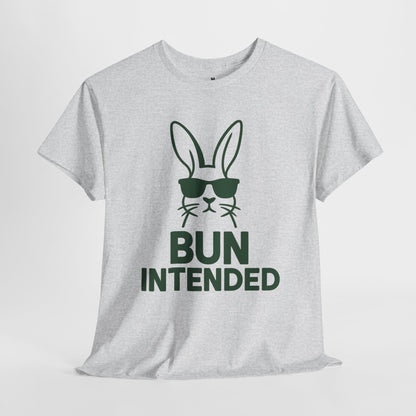 Bun Intended Rabbit in Sunglasses T-Shirt – Unisex Graphic Bunny Tee - Humorous Pun Shirt