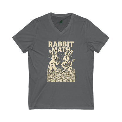Rabbit Math – Rock & Roll Edition | Breeder Life Tee - Funny Bunny V-Neck Shirt